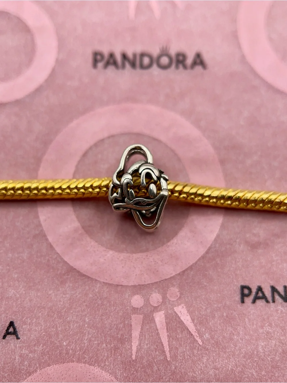 Pandora Disney Donald Duck Openwork Sterling Silver Charm